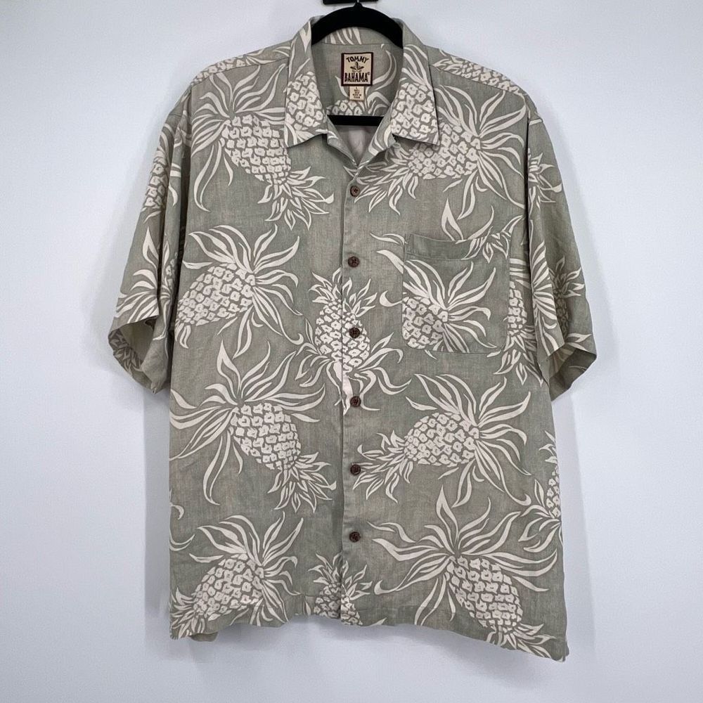 Tommy Bahama 100% Silk Pineapple Shirt
